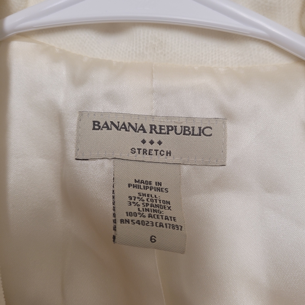 Banana Republic Ivory Stretch Blazer